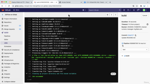 CI/CD en Gitlab vía FTP: Despliegue automático de tu código – Screenshot 3