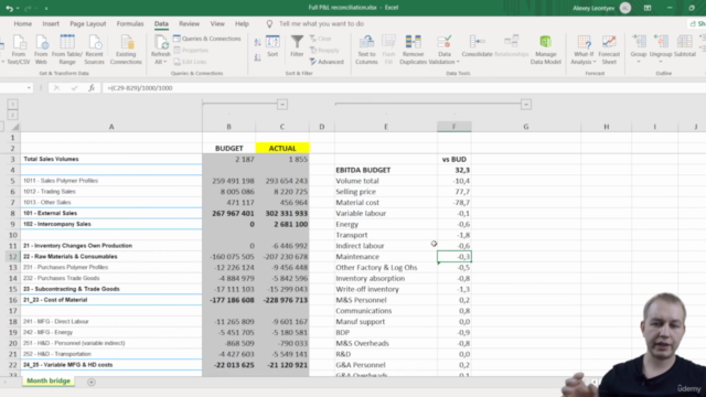 Variance Analysis in Finance (incl price/volume/mix) – Screenshot 3