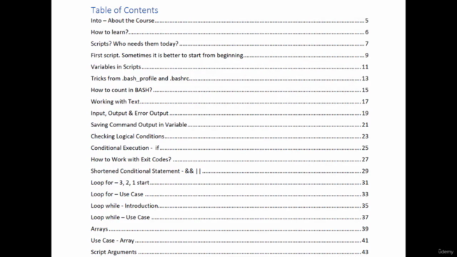 Linux BASH Scripting (course with PDF handbook) – Screenshot 3