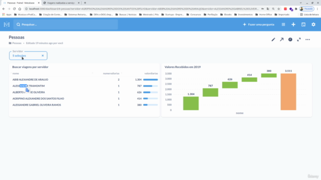 Visualização de dados com Metabase – Screenshot 3