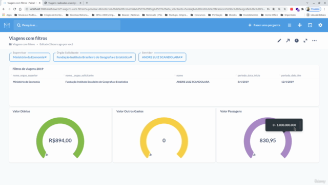 Visualização de dados com Metabase – Screenshot 4