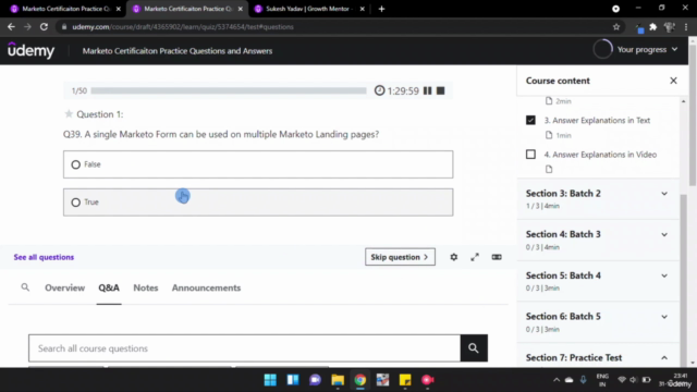 Marketo Certification Practice Questions for Beginners – Screenshot 3