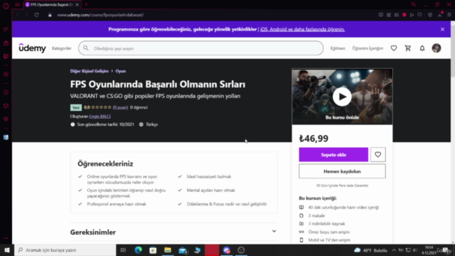 Komple Uygulamalı FPS Oyunları Eğitimi – Screenshot 1