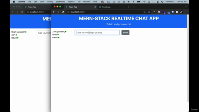 SocketIo React Node Public and Private Chat App – Screenshot 1