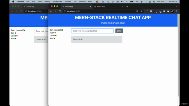 SocketIo React Node Public and Private Chat App – Screenshot 2