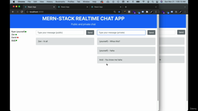 SocketIo React Node Public and Private Chat App – Screenshot 4