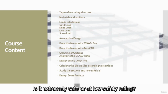 STAAD Pro for PV Systems Structure Design – Screenshot 3