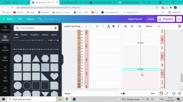 Create a Digital Planner for free with Canva & Google Slides – Screenshot 3