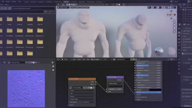 Criatura para jogos realista com Blender e Substance Painter - Screenshot_04