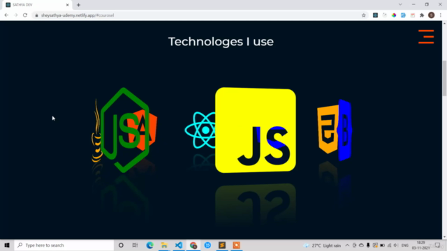 Build a Responsive Portfolio Project in React from Scratch – Screenshot 1