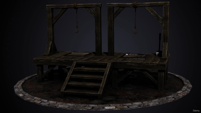 Blender to Unreal Engine 5 | 3D Props | Medieval Gallows – Screenshot 3