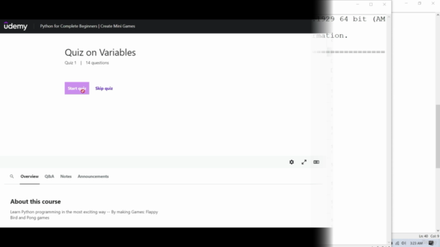 Python for Complete Beginners | Create Mini Games – Screenshot 2