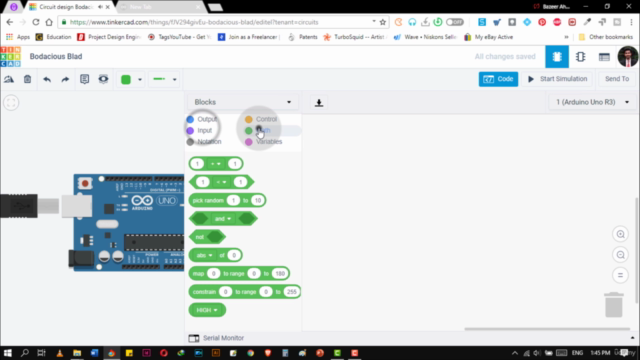 Arduino Robotics With Scratch Programming in TinkerCAD – Screenshot 2