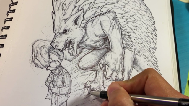 How to Drawing with Pen Heads - Draw Cartoon Cross-hatching – Screenshot 2