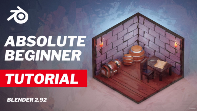 Blender For Beginners: Making Your First 3D Scene – Screenshot 1
