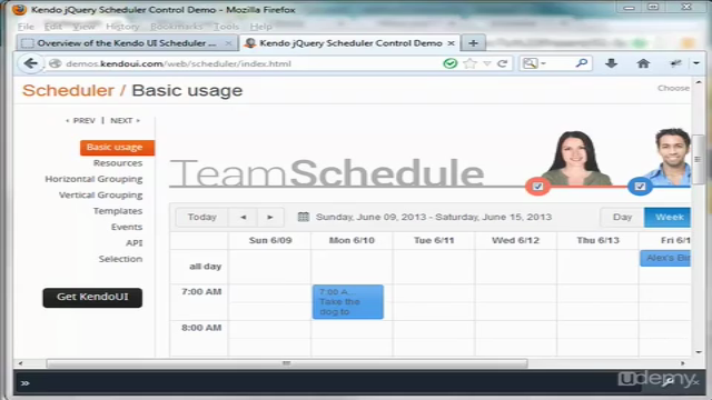 Kendo UI Scheduler – Screenshot 1