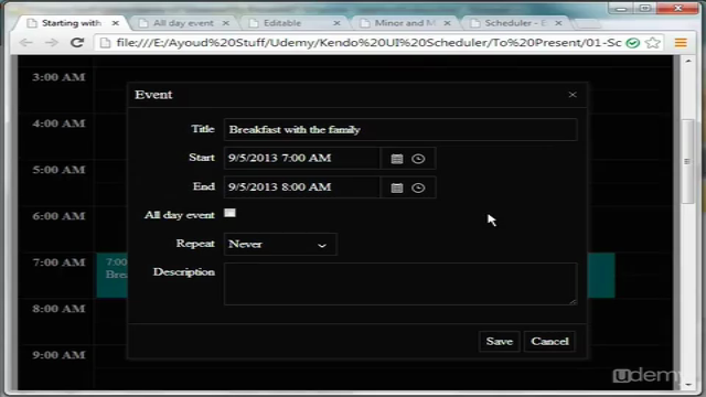 Kendo UI Scheduler – Screenshot 4