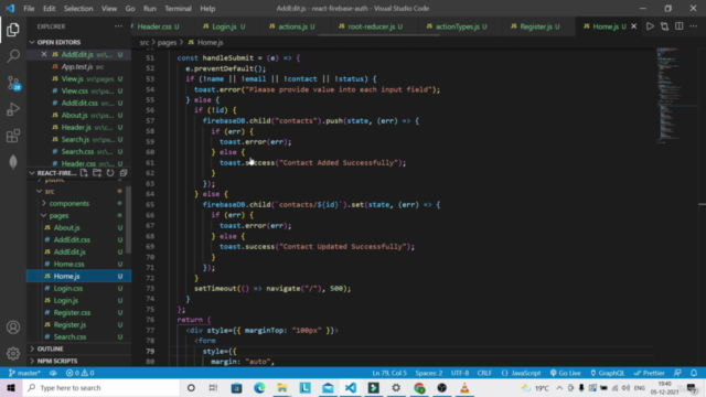 React Redux Firebase Authentication with CRUD Application – Screenshot 4