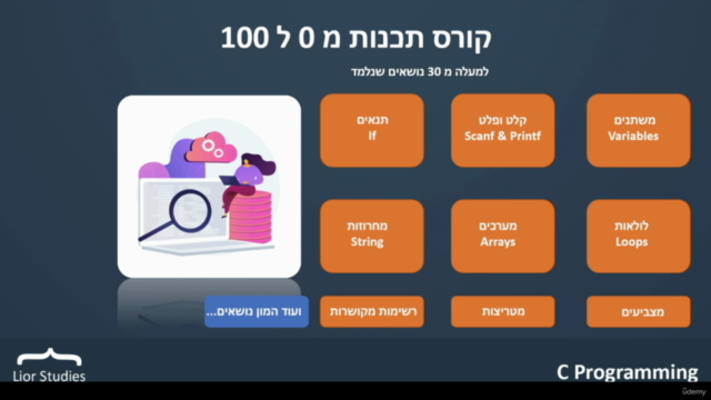 שפת c - הקורס המלא כולל מבחני מה"ט | C Programing – Screenshot 2