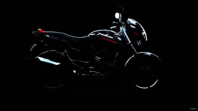 Hard Surface Vehicle Modeling Bajaj Pulsar 3Ds Max+Corona – Screenshot 1