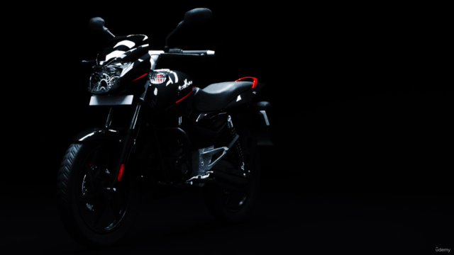Hard Surface Vehicle Modeling Bajaj Pulsar 3Ds Max+Corona – Screenshot 3