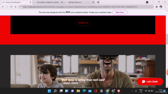 Building company's website using WIX – Screenshot 1