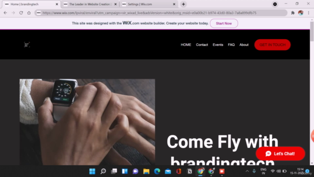 Building company's website using WIX – Screenshot 2
