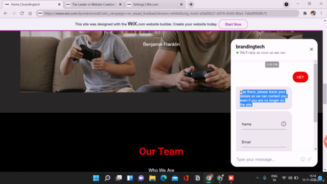 Building company's website using WIX – Screenshot 3