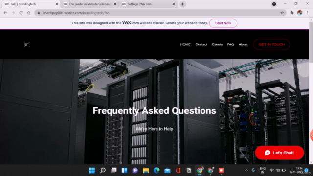 Building company's website using WIX – Screenshot 4