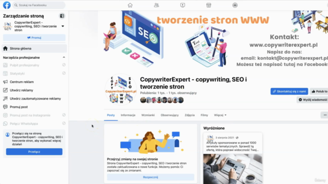 Facebook Fanpage czyli Jak Prowadzić Stronę na FB 2025 – Screenshot 2