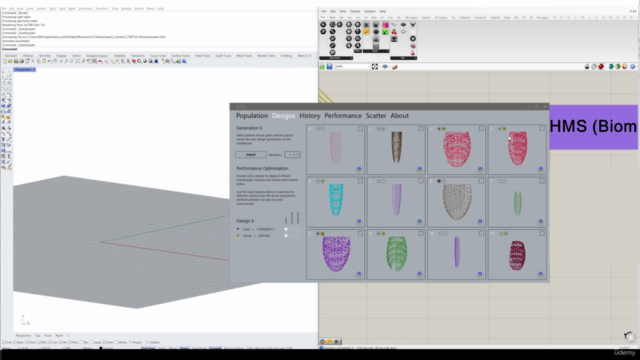 Galapagos and Biomorpher on Grasshopper: Al Bahr example – Screenshot 4