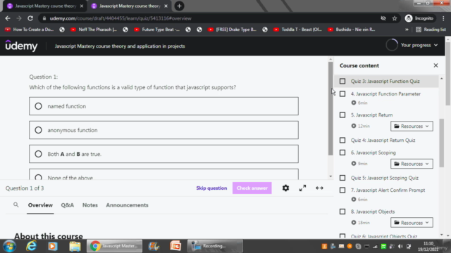 Javascript Mastery course theory and application Certified – Screenshot 3
