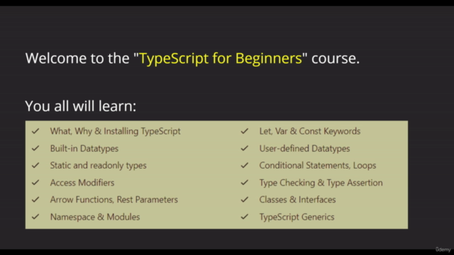 TypeScript for Beginners – Screenshot 1