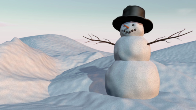 Model a Snowman in Cinema 4D, Beginner Course – Screenshot 2