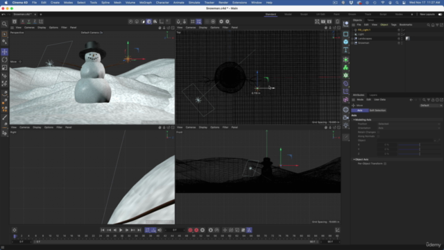 Model a Snowman in Cinema 4D, Beginner Course – Screenshot 3