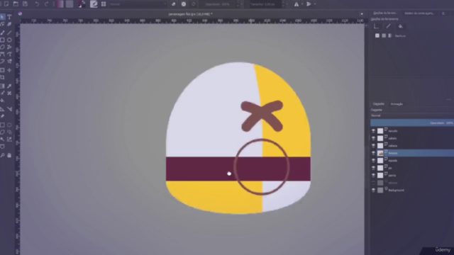 Animação de personagem FLAT para jogos com Krita e Spriter – Screenshot 1
