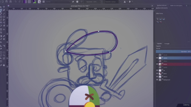 Animação de personagem FLAT para jogos com Krita e Spriter – Screenshot 3