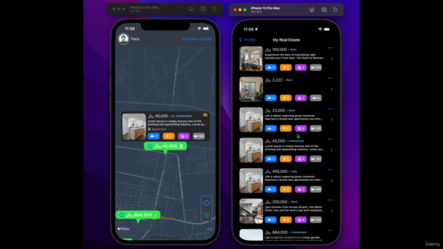 RealEstate App SwiftUI 4.0 iOS16 تطبيق عقاري – Screenshot 4