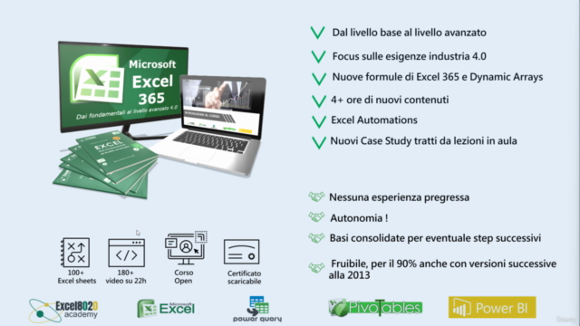 Microsoft Excel 365 dai fondamentali al livello avanzato 4.0 – Screenshot 4