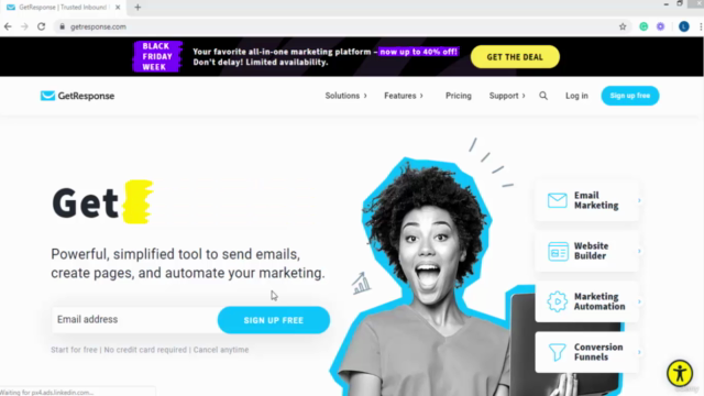 GetResponse email marketing for beginners – Screenshot 1