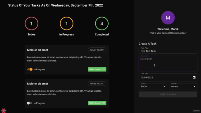 TypeScript Masterclass 2025 Edition - React + NodeJS Project – Screenshot 3