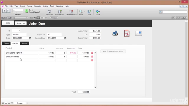 Complete Filemaker Invoice database - Screenshot_01