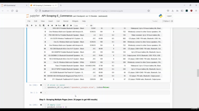 API Scraping - E-Commerce Data - Excel & PostgreSQL – Screenshot 2
