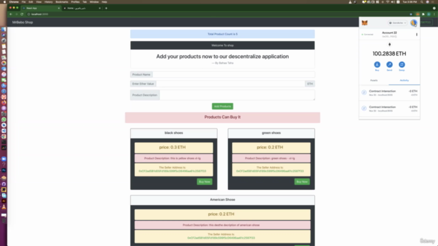 Decentralized shop - مدخل للتطبيقات اللامركزية لمبرمجي الويب - Screenshot_04