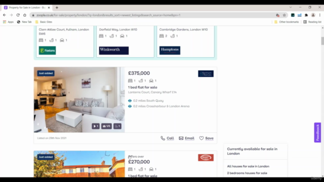 Web Scraping with Beautiful Soup - Real Estate Database – Screenshot 1