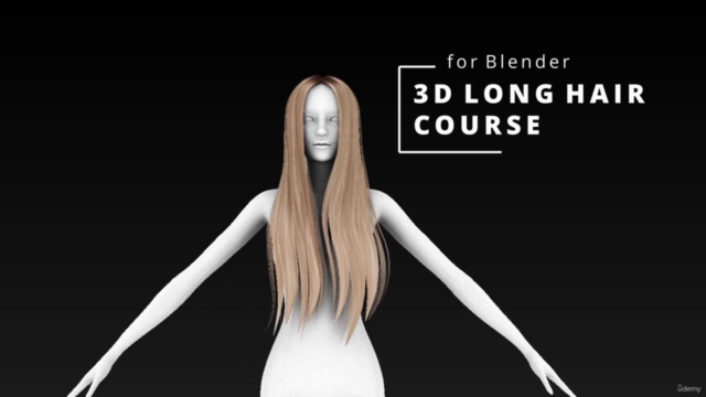 3D LONG HAIRSTYLES COURSE for Blender 2.79 – Screenshot 1
