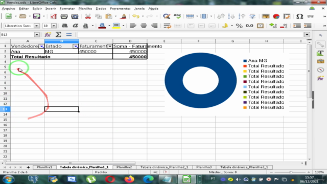 Trabalhe com Dashboard no Calc – Screenshot 3