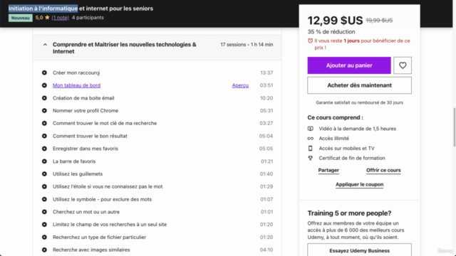 Initiation à l'informatique et internet pour les seniors – Screenshot 2