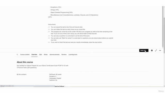 Python Certification Exam PCAP-31-03 - Practice Tests - 2025 – Screenshot 1