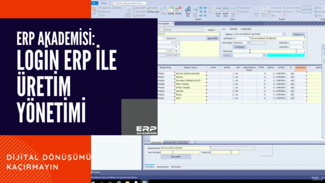 ERP Akademisi: Login ERP ile Üretim Yönetimi – Screenshot 3